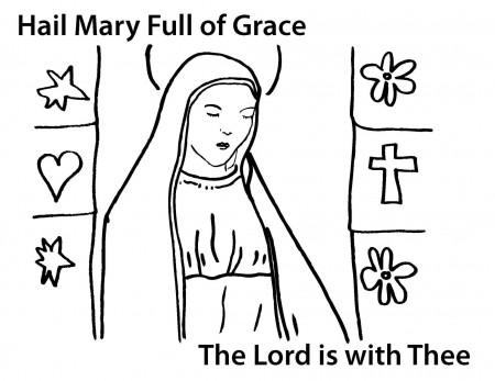 mary and jesus 06. our lady of grace coloring page mary. mother ...