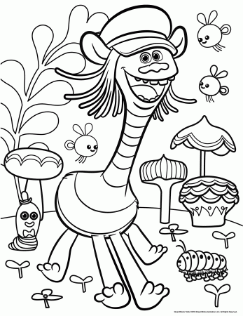 Dreamworks Trolls Coloring Pages - GetColoringPages.com