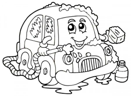 Car Wash With Soap Coloring Pages : Best Place to Color