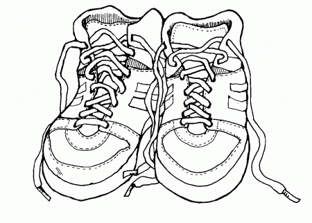 Tennis Shoe Coloring Page - Coloring Pages for Kids and for Adults