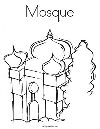 Mosque Coloring Page - Twisty Noodle