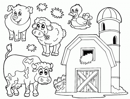 Farm Animal Coloring Pages Printable - Coloring Page Photos