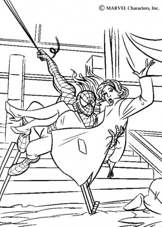 SPIDER-MAN coloring pages - Spiderman's big jump