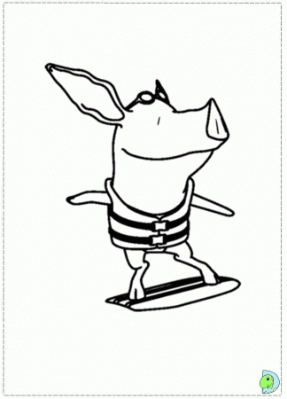 Super Olivia The Pig The Famous Painter Coloring Page Clipart Fr ...