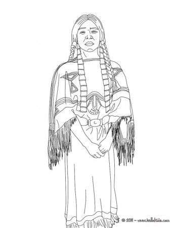 NATIVE AMERICANS coloring pages - POCAHONTAS