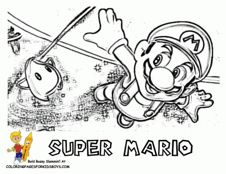 Super Mario Coloring | Super Mario |Free | Yoshi |Coloring Mario ...