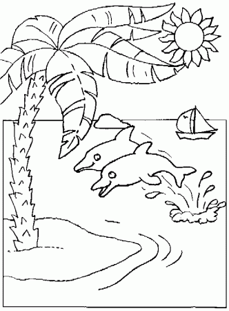 Palm Tree Coloring Page : Coloring - Kids Coloring Pages