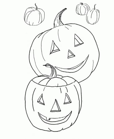 Fall Coloring Pages - Kids Fall Halloween Pumpkins Coloring Page ...