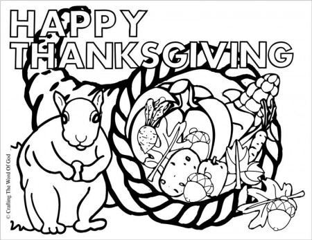 Thanksgiving Cornucopia- Coloring Page « Crafting The Word Of God