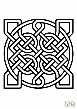 Celtic Ornamental Knot Insquare coloring page | Free Printable ...