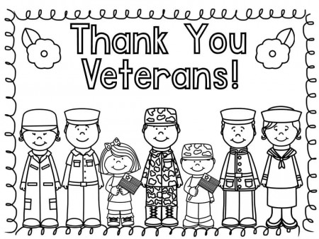 Thank You Veterans Coloring Page - Free Printable Coloring Pages for Kids
