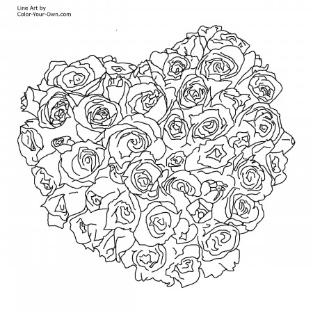 Other ~ Printable Coloring Pages of Hearts for Teenagers Difficult ...