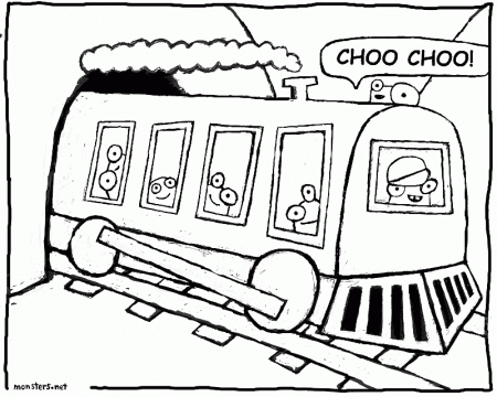 Monsters on the Choo Choo Train Coloring Book - Monsters by Kristen
