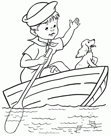 Boat Coloring Pages For Kids