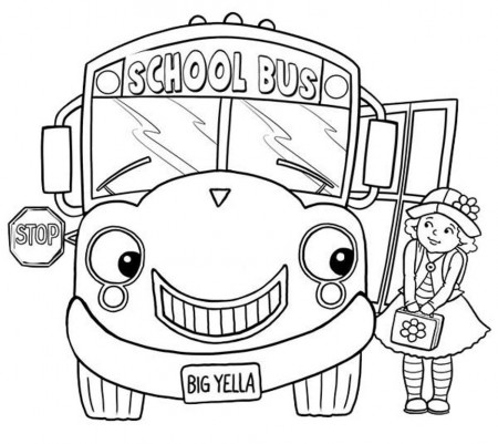 Download Little Girl And School Bus Coloring Page Or Print Little 