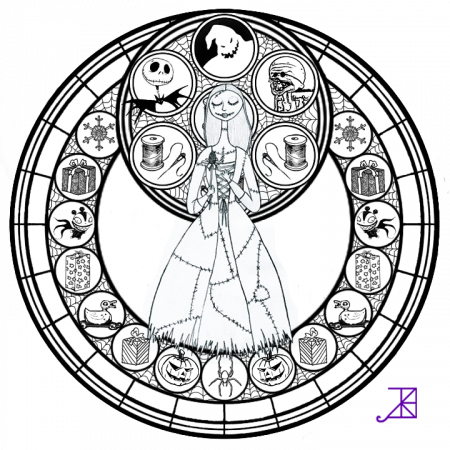 Sally Stained Glass -line art- by Akili-Amethyst on deviantART