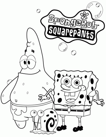 Spongebob Squarepants And Patrick Coloring Page | Free Printable 
