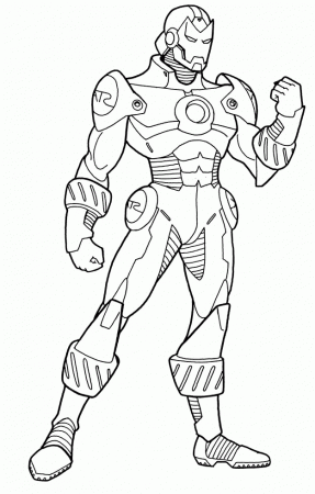 A Very Strong Iron Man Coloring For Kids |Iron Man coloring pages 