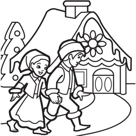1 Gingerbread House Coloring Pages For Kids: Gingerbread House 