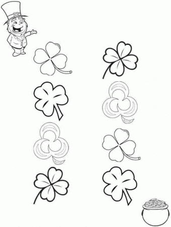Saint Patrick Shamrocks Colouring Pages Printable Free For 