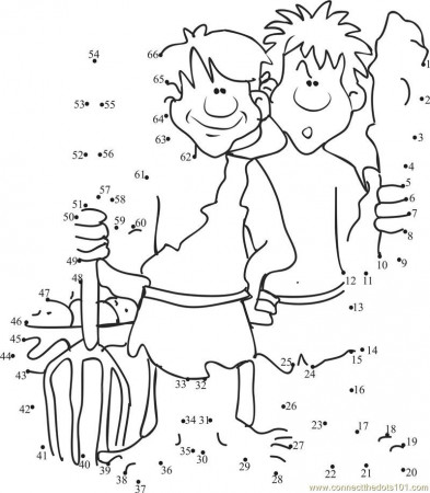Connect the Dots Cain and Abel (Cartoons > Cain And Abel) - dot to 