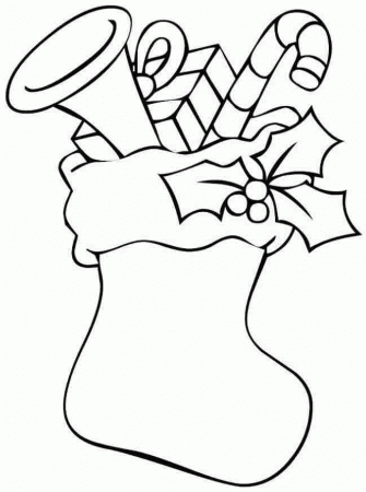 Printable Free Coloring Pages Christmas Stocking For Kids #