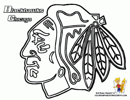 Blackhawks Chicago Hockey Free Coloring pages Pictures | NHL 