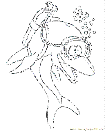 Coloring Pages Dolphin Coloring Page 06 (Mammals > Dolphin) - free 