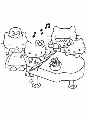 Very Cute Hello Kitty Coloring Pages | Printable Coloring Pages