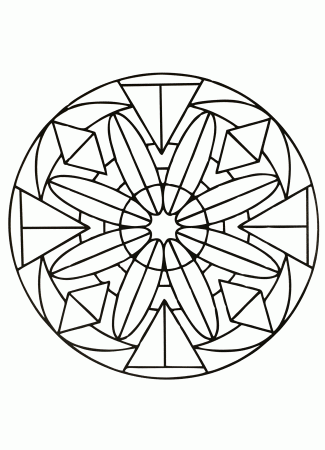 Simple & symmetric Mandala - Mandalas with Geometric patterns