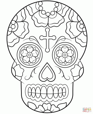 Sugar Skull Owl coloring page | Free Printable Coloring Pages