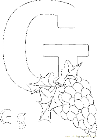 Coloring pages g grapes food fruits grapes free printable 