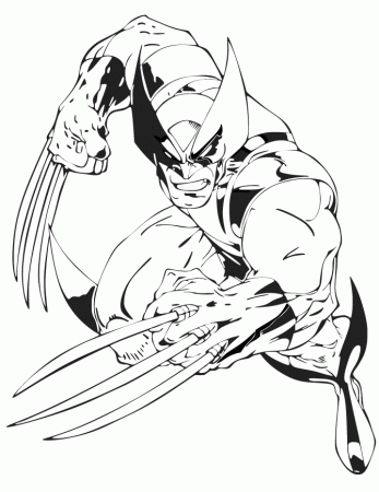 Marvel Comics Wolverine Superhero Coloring Page | HM Coloring Pages