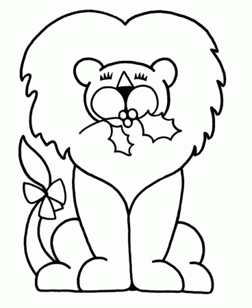 Easy Lion Coloring Pages - KidsColoringSource.