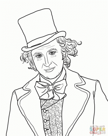 Willy Wonka With Gene Wilder Coloring Online Super Coloring 231185 