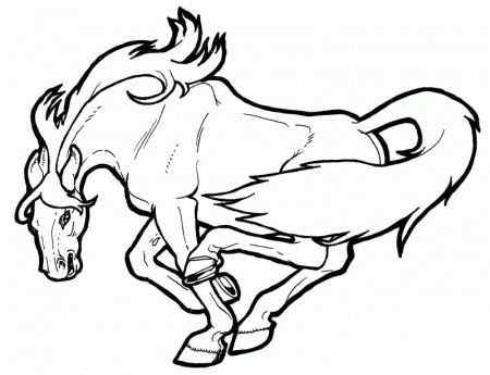Mustang Horse Coloring Pages - Kids Colouring Pages