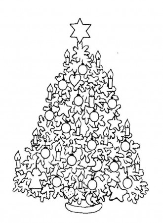 Print Hard Christmas Tree Coloring Pages or Download Hard ...