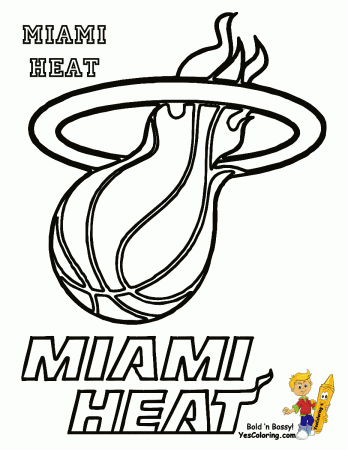 Miami Heat Sports Coloring Picture