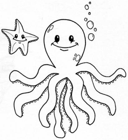 Octopus Coloring Pages Preschool - Coloring Page