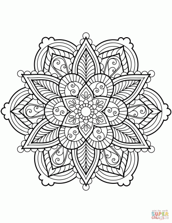Floral mandalas coloring pages | Free Coloring Pages