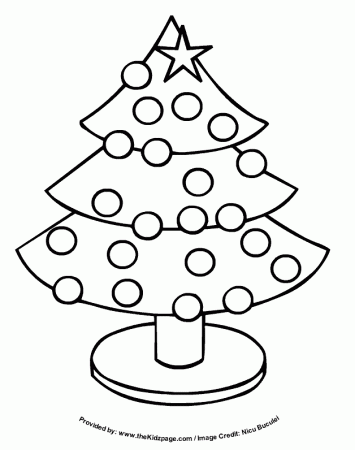 Christmas Tree - Free Coloring Pages for Kids - Printable 