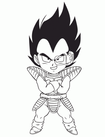 Dragonball z Vegeta Colouring Pages (page 3)