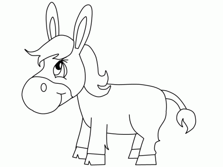 Printable Donkey6 Animals Coloring Pages - Coloringpagebook.com