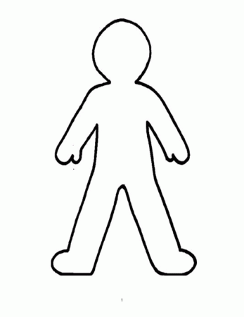 Outline of a person coloring page