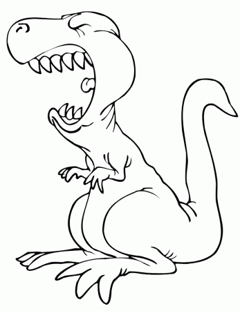 Cartoon Dinosaurs Coloring Pages - Cartoon Coloring Pages