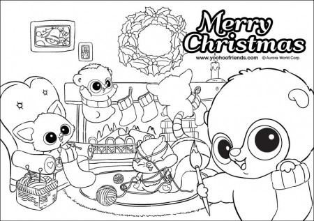 yoohoo friends christmas Colouring Pages