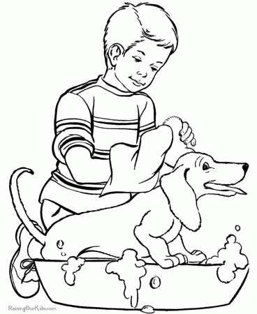 Animal coloring sheets - Pet Puppy!