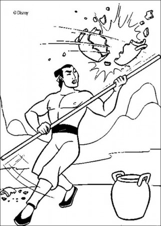 Disney Mulan And Shang Coloring Pages Images & Pictures - Becuo