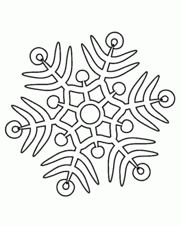 Free Colouring Pages Snowflakes