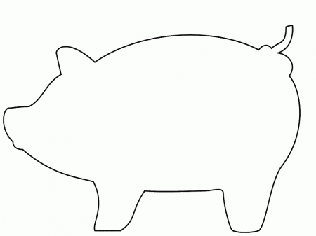 pig in square shape Colouring Pages